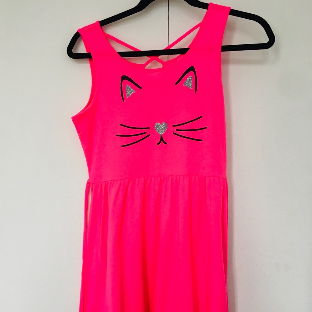 Girls pink cat dress🐱